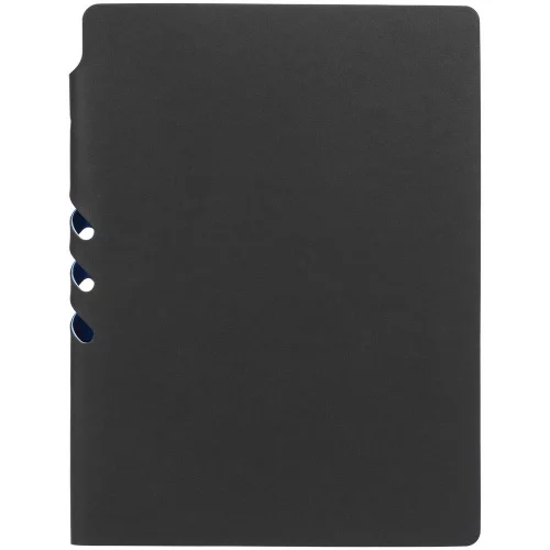 Ежедневник Flexpen Black, недатированный, черный с синим фото 4