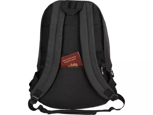 Рюкзак Glam для ноутбука 15'' из мягкой экокожи, черный фото 11