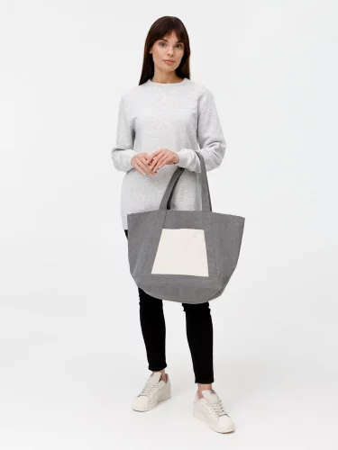 Шопер Shophop, серый с неокрашенным фото 11