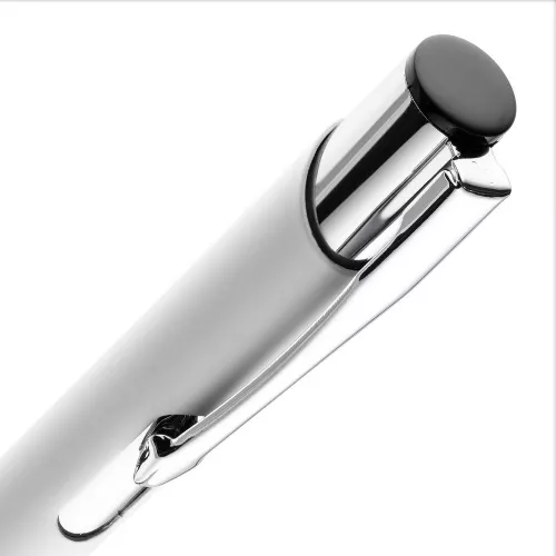 Ручка шариковая Keskus Soft Touch, белая фото 4