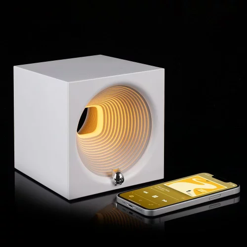 Bluetooth-колонка с подсветкой Volumetric, белая фото 6
