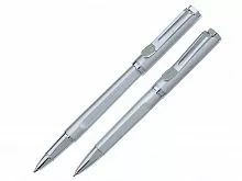 Набор Pierre Cardin PEN&PEN: ручка шариковая + роллер. Цвет - серебристый. Упаковка Е. 417737