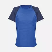 Футболка спортивная женская Vortex Women, темно-синяя с ярко-синим