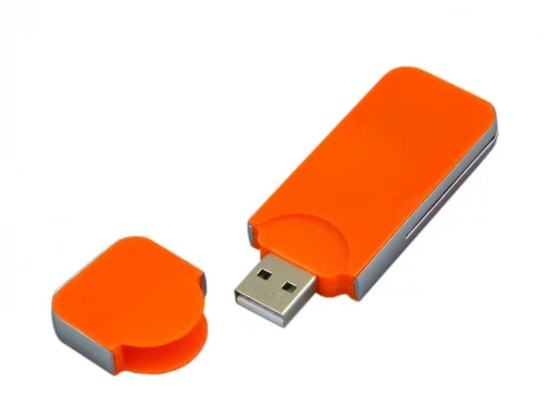 USB-флешка на 32 Гб в стиле I-phone, прямоугольнй формы, оранжевый фото 2