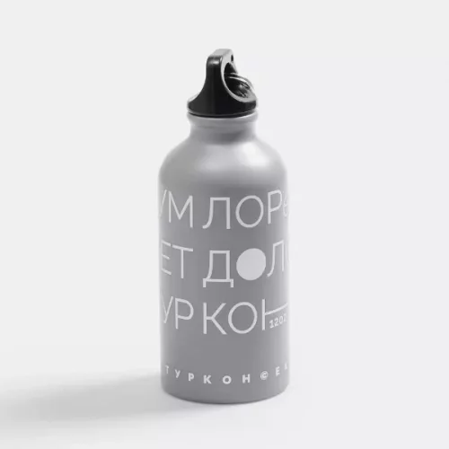 Бутылка для воды Funrun 400, серая фото 4