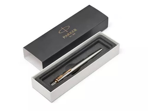 Шариковая ручка Parker Jotter Essential, St. Steel GT, стержень: Mblue фото 2 Шариковая ручка Parker Jotter Essential, St. Steel GT, стержень: Mblue фото 2