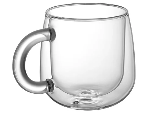 Кружка с двойными стенками с широкой ручкой Fog, прозрачный фото 3