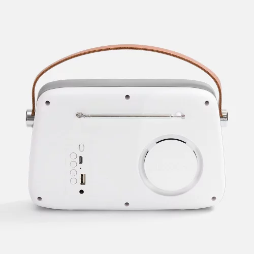 Bluetooth-колонка с радио Retronica, белая фото 4