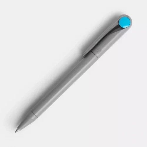 Ручка шариковая Prodir DS1 TMM Dot, серая с голубым фото 4
