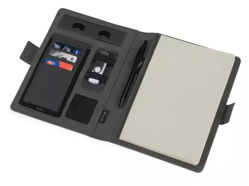 Органайзер с беспроводной зарядкой 5000 mAh Powernote, светло-серый (P) фото 3 Органайзер с беспроводной зарядкой 5000 mAh Powernote, светло-серый (P) фото 3