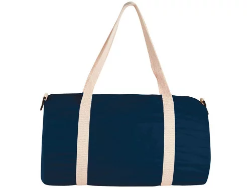 Хлопковая сумка Barrel Duffel, темно-синий/бежевый фото 2