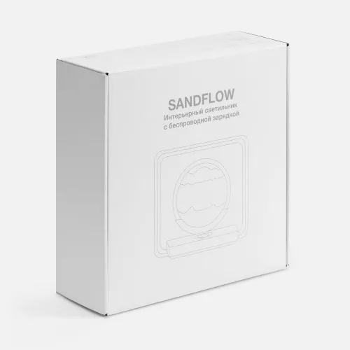 Интерьерный светильник с беспроводной зарядкой Sandflow, белый фото 10 Интерьерный светильник с беспроводной зарядкой Sandflow, белый фото 10