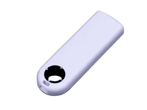 USB-флешка промо на 64 ГБ прямоугольной формы, выдвижной механизм, черный фото 2
