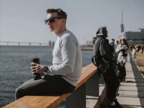 Термос питьевой, вакуумный, бытовой, тм bobber. Объем 0,47 литра. Артикул Tumbler-470 Black Coffee фото 7