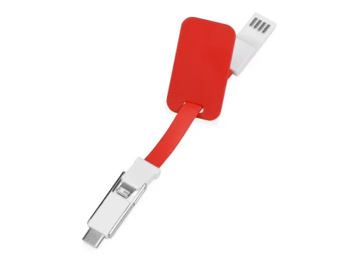 Зарядный кабель 3-в-1 Charge-it, красный фото 4