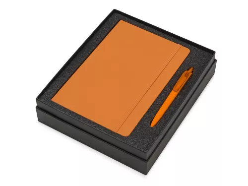 Подарочный набор Vision Pro soft-touch с ручкой и блокнотом А5, оранжевый 700341.13 фото 2
