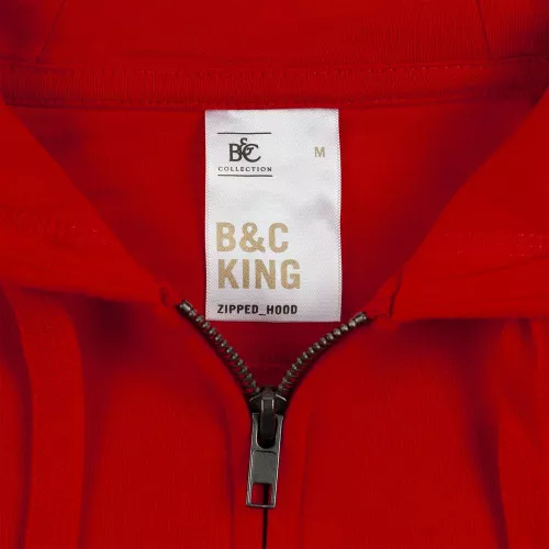 Толстовка с капюшоном на молнии унисекс King, белая фото 3