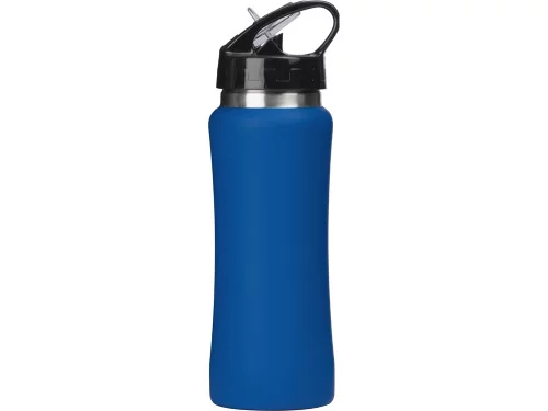 Бутылка для воды Bottle C1, сталь, soft touch, 600 мл, синий фото 6