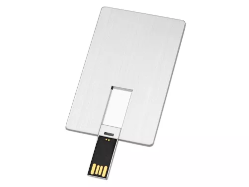 Флеш-карта USB 2.0 16 Gb в виде металлической карты Card Metal, серебристый фото 4 Флеш-карта USB 2.0 16 Gb в виде металлической карты Card Metal, серебристый фото 4