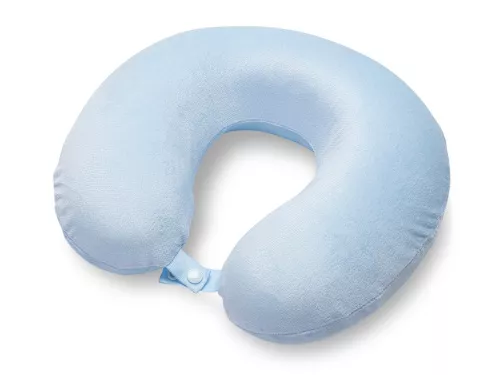 Подушка Basic из микрофибры с эффектом памяти U-shape, небесно голубой NEW
