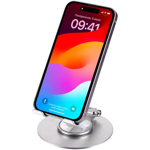 Подставка для смартфона Smartic, серебристая фото 4