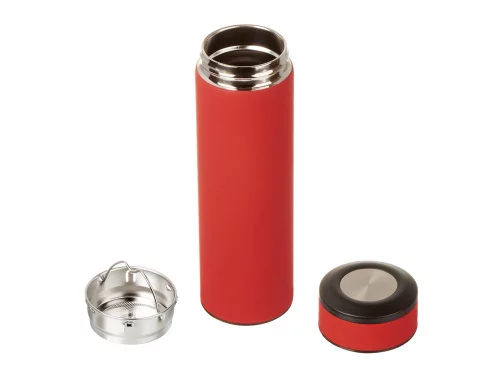 Вакуумный термос Vacuum Flask C1, soft touch, 420мл, красный фото 3