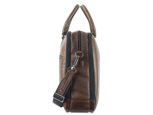 Сумка Mano Don Valentino, натуральная кожа в коричневом цвете, 41,5 х 31 х 10 см фото 4