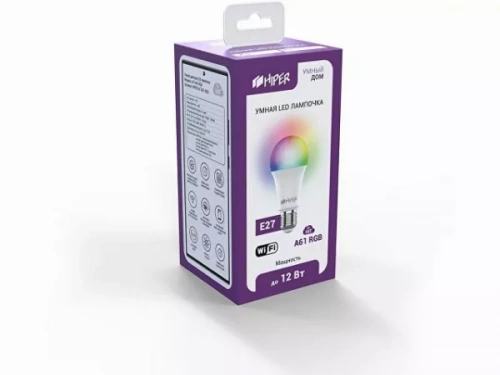 Умная LED лампочка «IoT A61 RGB» фото 4 Умная LED лампочка «IoT A61 RGB» фото 4