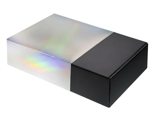 Подарочная коробка с голографическим шубером без печати Aurora, L, 260х260х100 мм. фото 2 Подарочная коробка с голографическим шубером без печати Aurora, L, 260х260х100 мм. фото 2