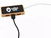 USB хаб с подсветкой лого «Reedia S5», 3*USB, 1*Type C