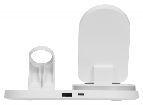 Складная зарядная станция с беспроводной зарядкой Flashport, 15 Вт, белый фото 5 Складная зарядная станция с беспроводной зарядкой Flashport, 15 Вт, белый фото 5