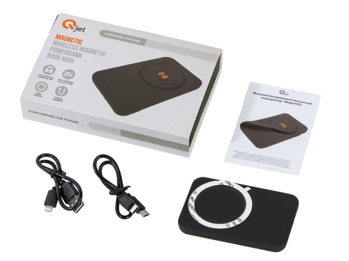Магнитный беспроводной внешний аккумулятор MagnetIQ, 5000 mah, 10 W, черный (Р) фото 19 Магнитный беспроводной внешний аккумулятор MagnetIQ, 5000 mah, 10 W, черный (Р) фото 19