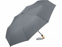 Зонт складной 5429 ?koBrella из бамбука, полуавтомат, серый