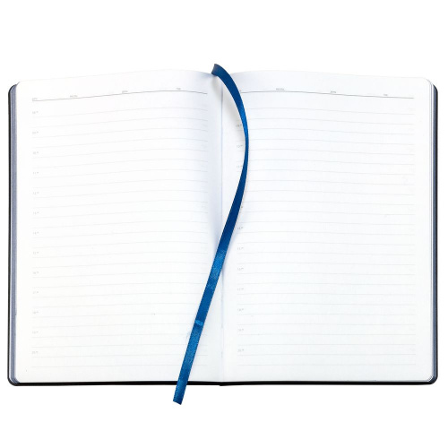 Ежедневник Bookmark, недатированный, черный с синим фото 7