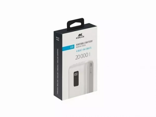 Внешний аккумулятор с дисплеем и встроенными кабелями VA2220, 20000 mAh фото 6