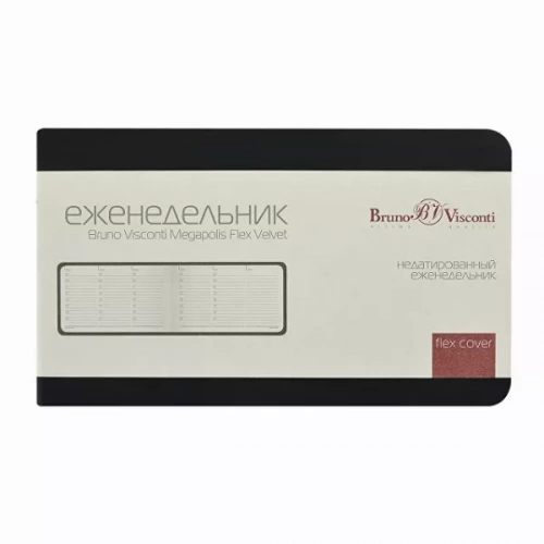 Еженедельник недатированный А6 «Мегаполис Вельвет» фото 9