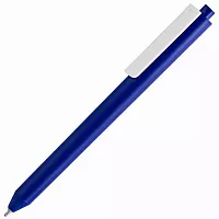 Ручка шариковая Pigra P03 Mat, темно-синяя с белым