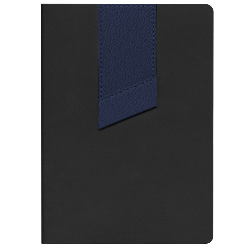 Ежедневник Bookmark, недатированный, черный с синим фото 2