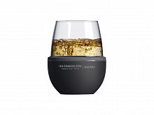 Тумблер для вина WINE KUZIE, черный (P)