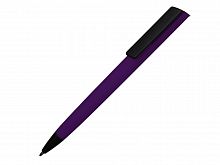 Ручка пластиковая soft-touch шариковая Taper, фиолетовый/черный