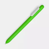 Ручка шариковая Swiper Soft Touch, зеленая с белым