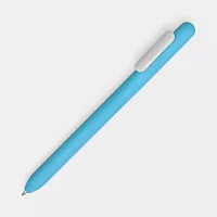 Ручка шариковая Swiper Soft Touch, голубая с белым