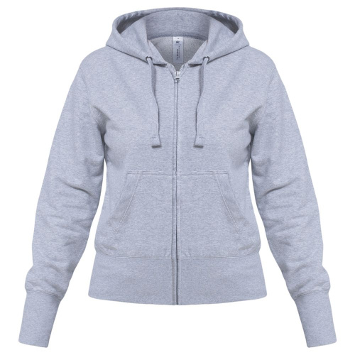 Толстовка женская Hooded Full Zip серый меланж