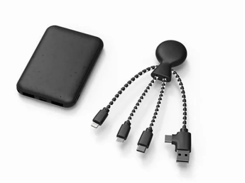 Внешний аккумулятор «BioPack» c кабелем «Mr. Bio», 5000 mAh фото 2