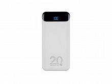 RIVACASE VA2580 (20 000mAh), QC/PD 20W внешний аккумулятор с дисплеем, белый /24