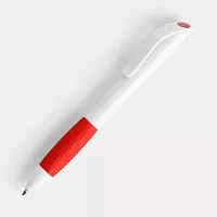 Ручка шариковая Grip, белая с красным