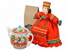 Набор Кремлевский: кукла на чайник, чай травяной