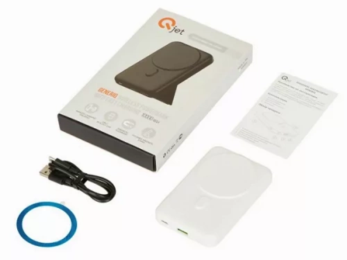 Магнитный внешний беспроводной аккумулятор «GenerIQ»,QC/PD, 10000 мАч фото 6