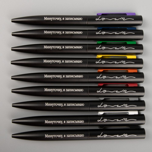 Ручка шариковая Inkolor, черная с зеленым фото 6