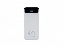 RIVACASE VA2540 (10 000mAh), QC/PD 20W внешний аккумулятор с дисплеем, белый 12/48